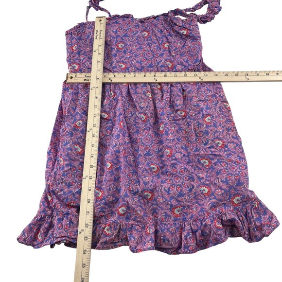 Vineyard Vines Girl’s Ruffle Smocked Dress Katama Tile Violet Sundress Large - Picture 2 of 5